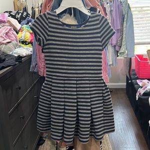 Girls polo Ralph Lauren dress size 4 short sleeve stripes